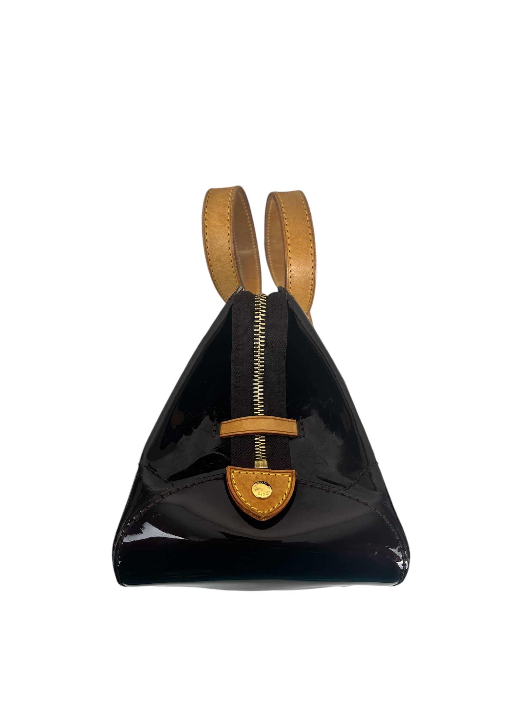 Authentic Monogram Louis Vuitton Amarante Vernis Rosewood Avenue Shoulder Bag