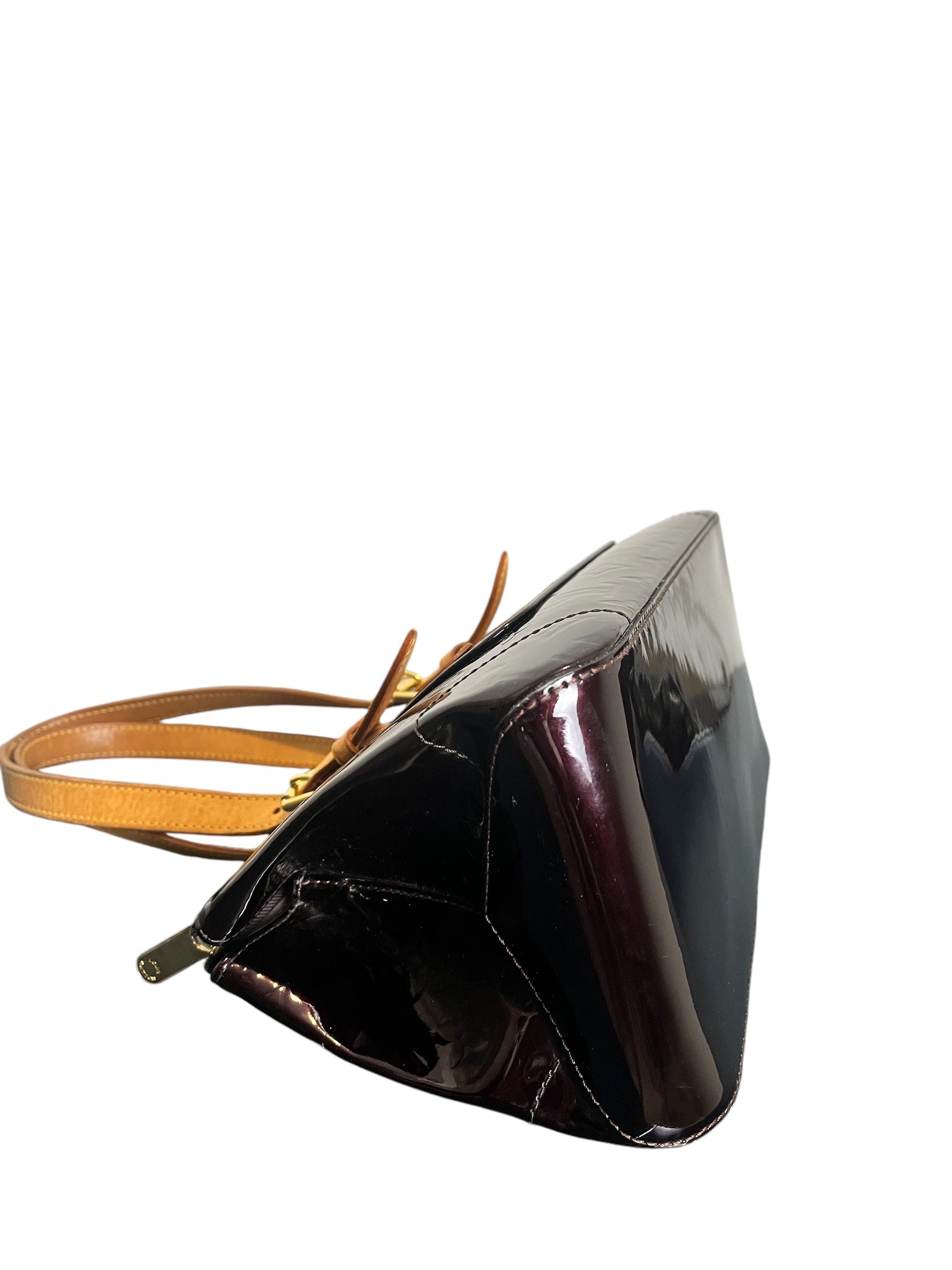 Authentic Monogram Louis Vuitton Amarante Vernis Rosewood Avenue Shoulder Bag