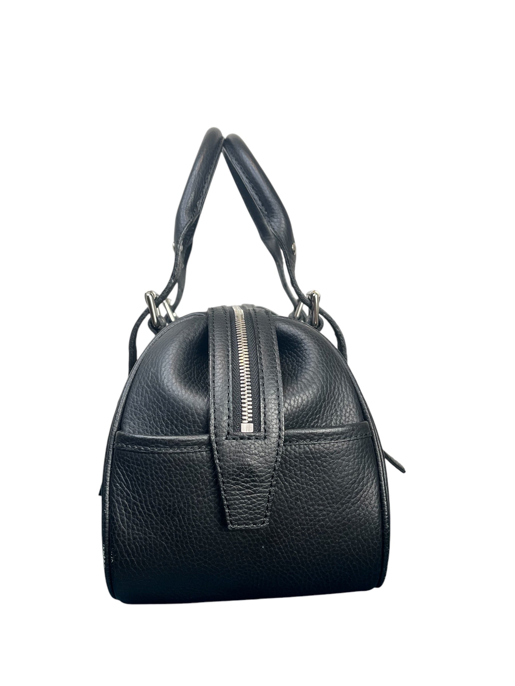 Authentic Black Burberry Mini Boston Handbag