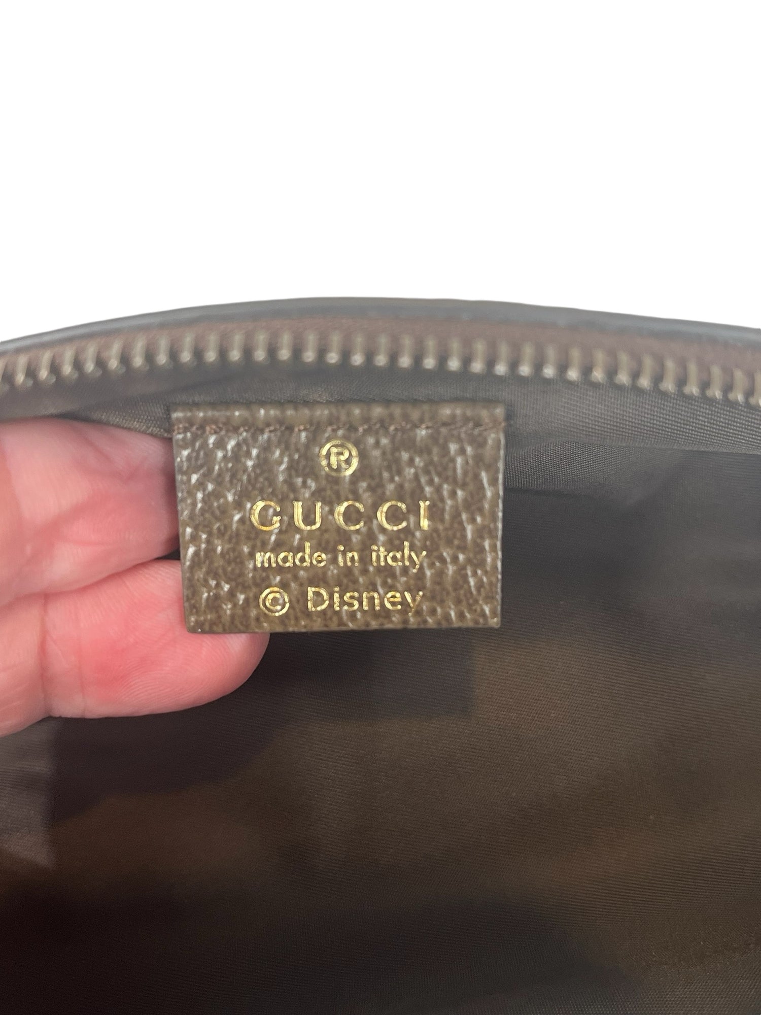 Authentic Gucci Disney Donald Duck GG Supreme Monogram Canvas Pencil Case Pouch