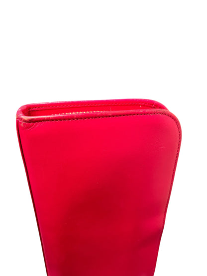 Authentic Saint Laurent Calfskin Raspberry Long Wallet - Zippy